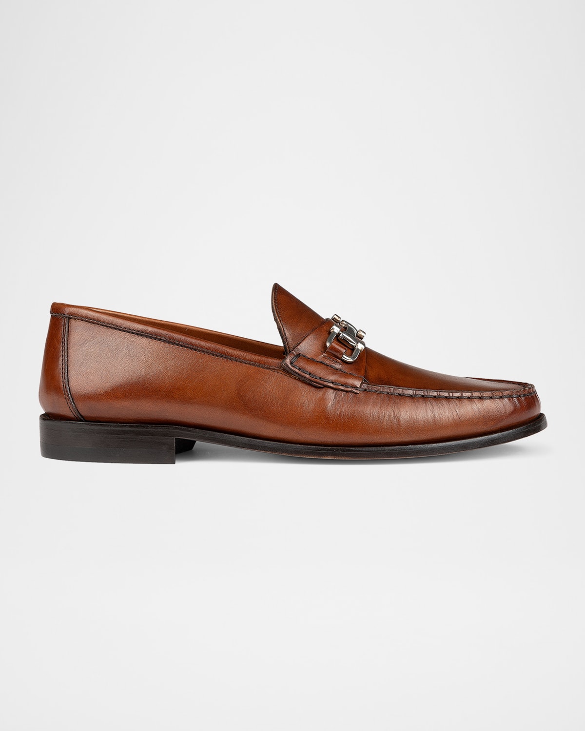 Donald Pliner Leather Loafer In Whiskey