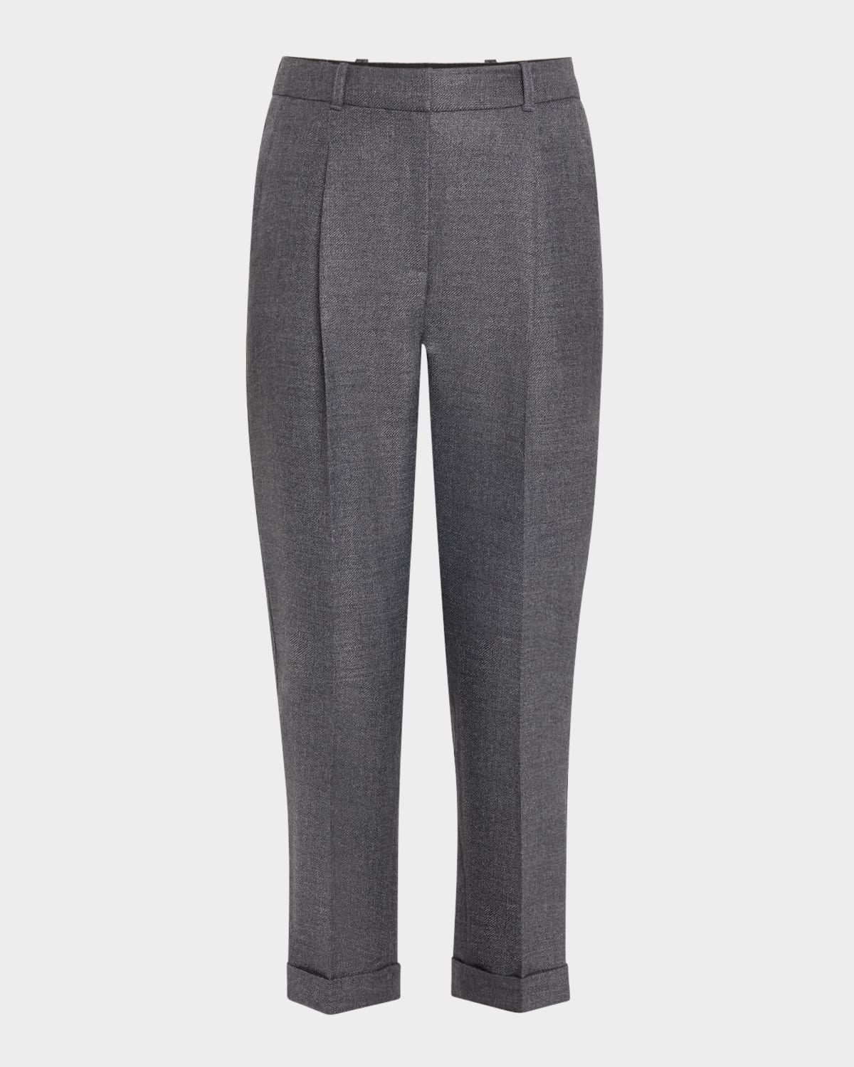 3.1 Phillip Lim Wool-blend Carrot Pants In Grey Melange