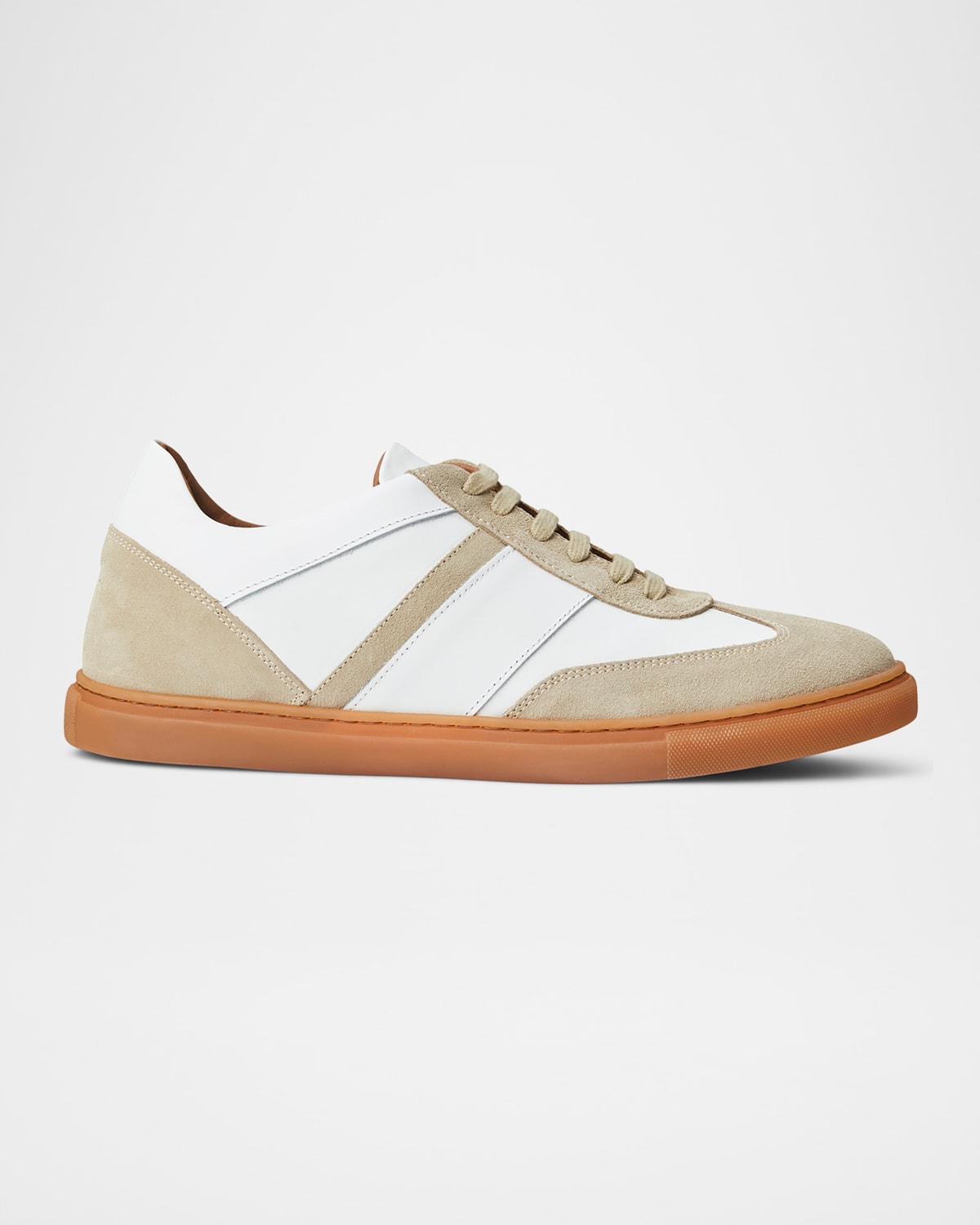 Men's Baccio Suede and Leather Low-Top Sneakers