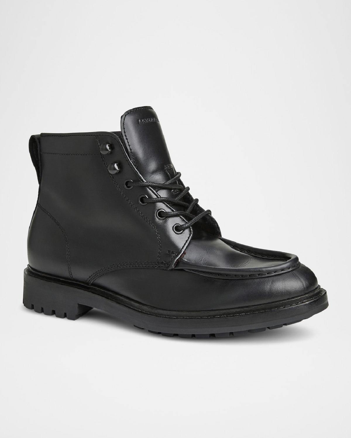 Bruno Magli Scotty Lugged Moc Toe Combat Boot In Black