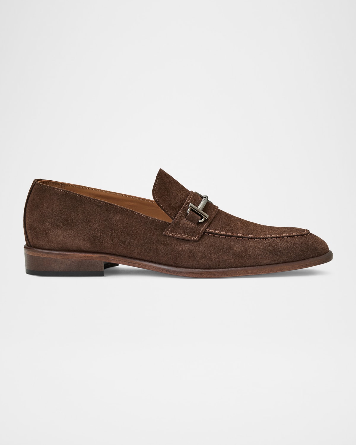 Bruno Magli Sante Bit Loafer In Brown Suede
