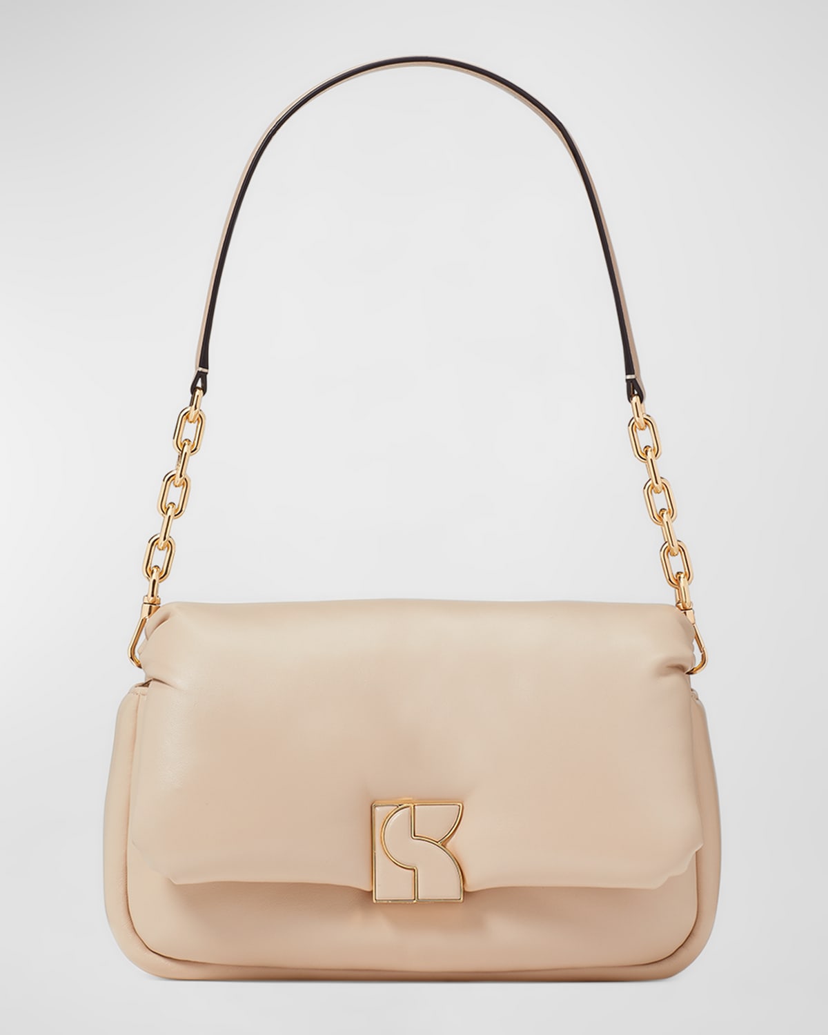 dakota puffy smooth leather crossbody bag