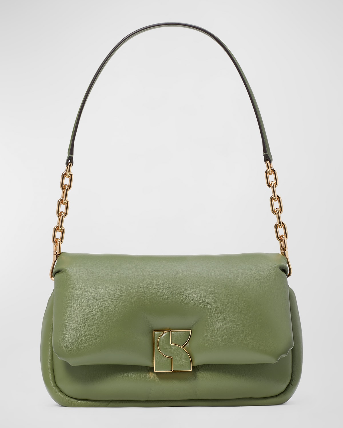 dakota puffy smooth leather crossbody bag