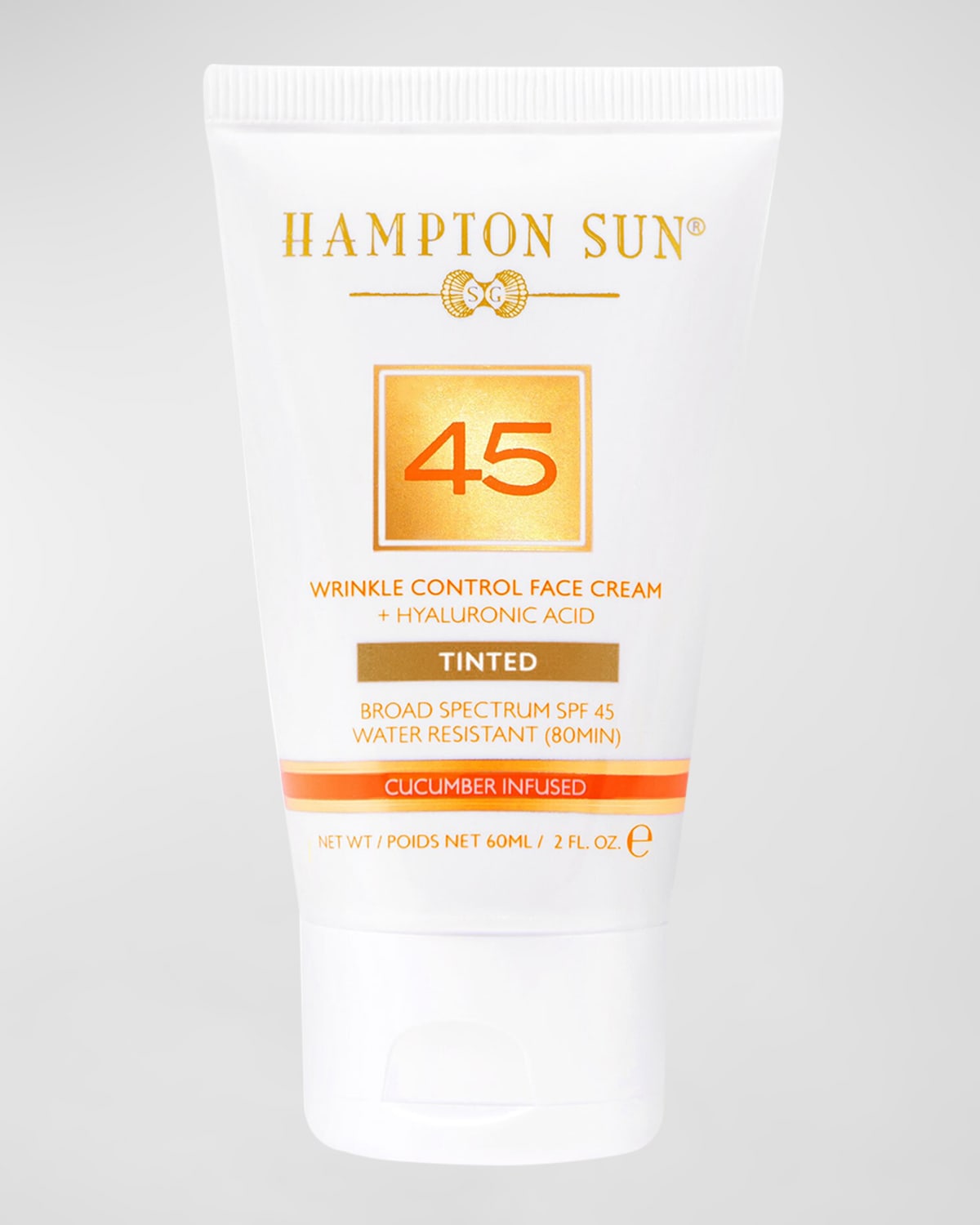 Hampton Sun Wrinkle Control Tinted Face Cream, Spf 45 In White