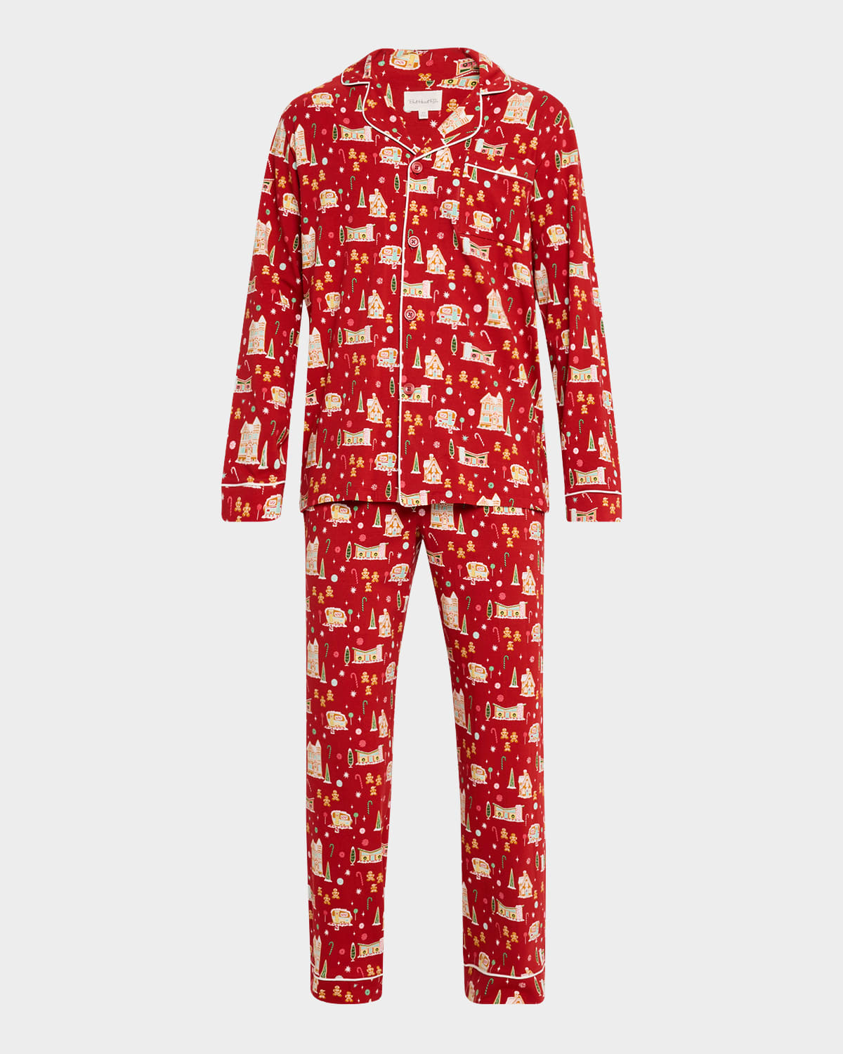 BEDHEAD PAJAMAS MEN'S GINGERBREAD LONG-SLEEVE PAJAMA SET 