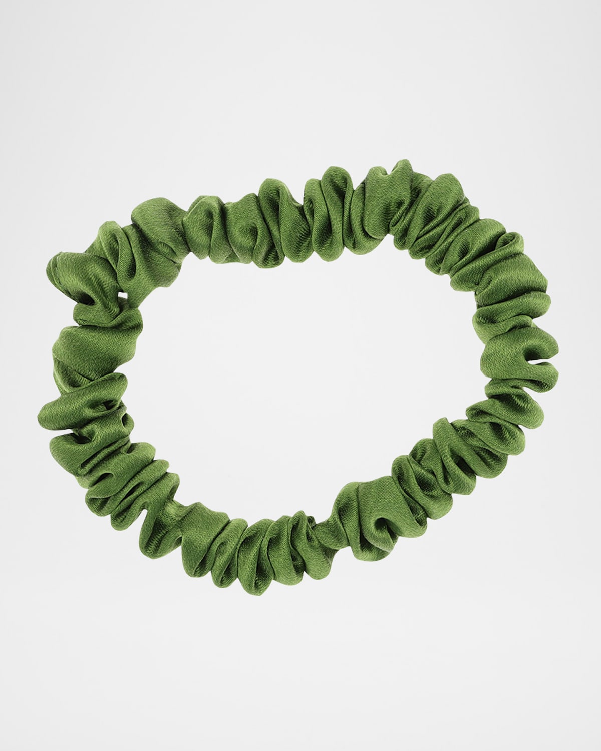 L. Erickson Usa Mini Satin Scrunchie In Avocado