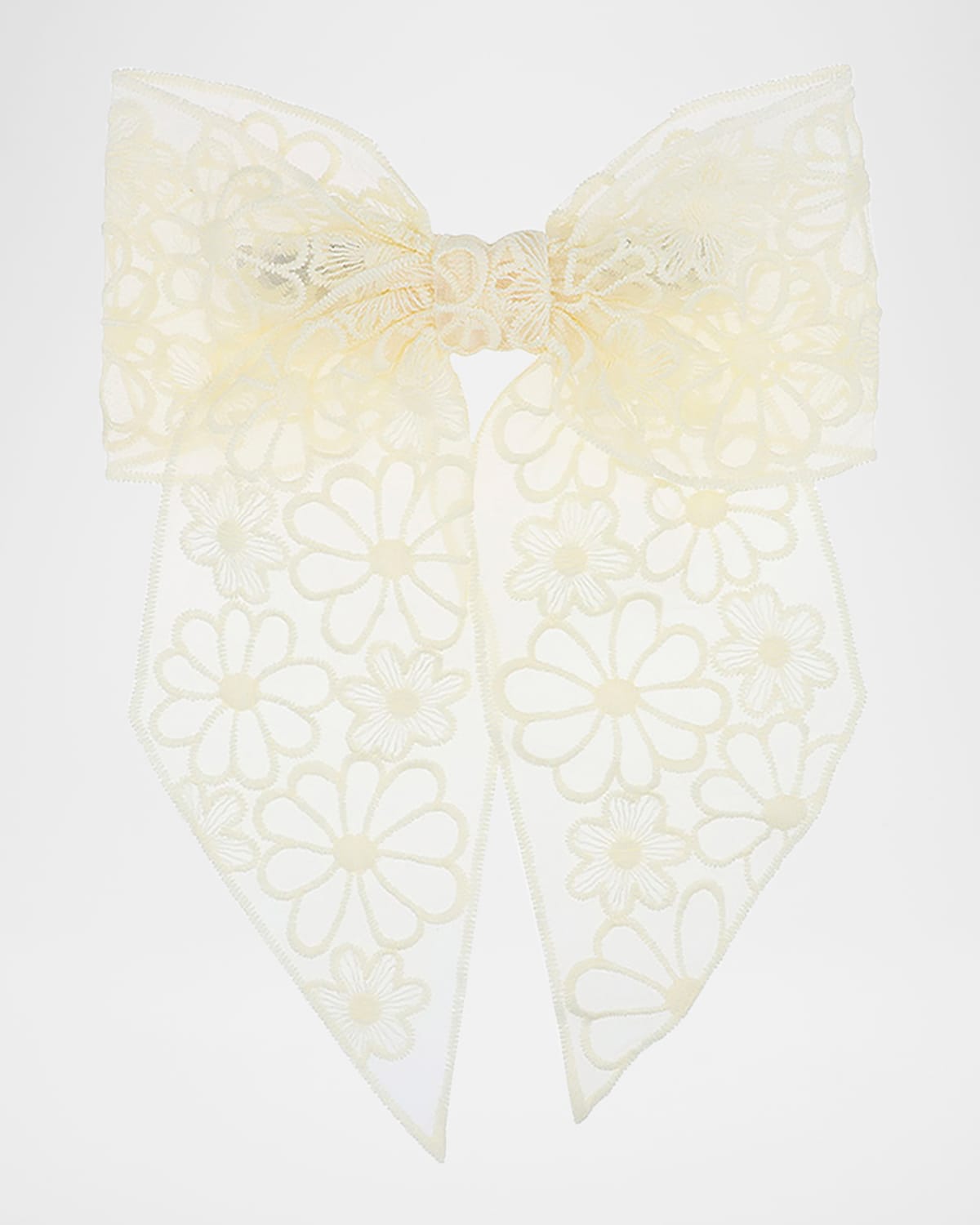 Madelyn Floral Lace Bow Barrette
