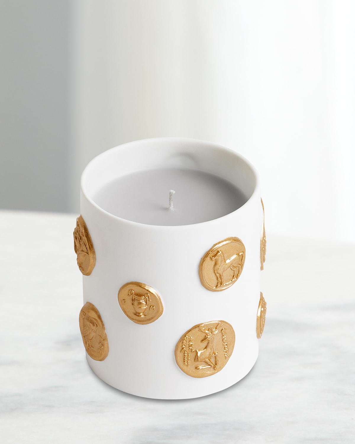 L'objet Mdaille One-wick Candle In Whitegold