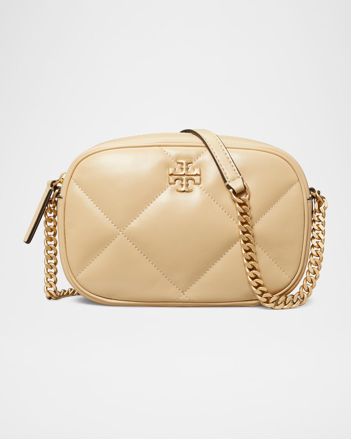 Tory Burch Kira Diamond-quilted Leather Crossbody Bag In Vanilla Soft Serve