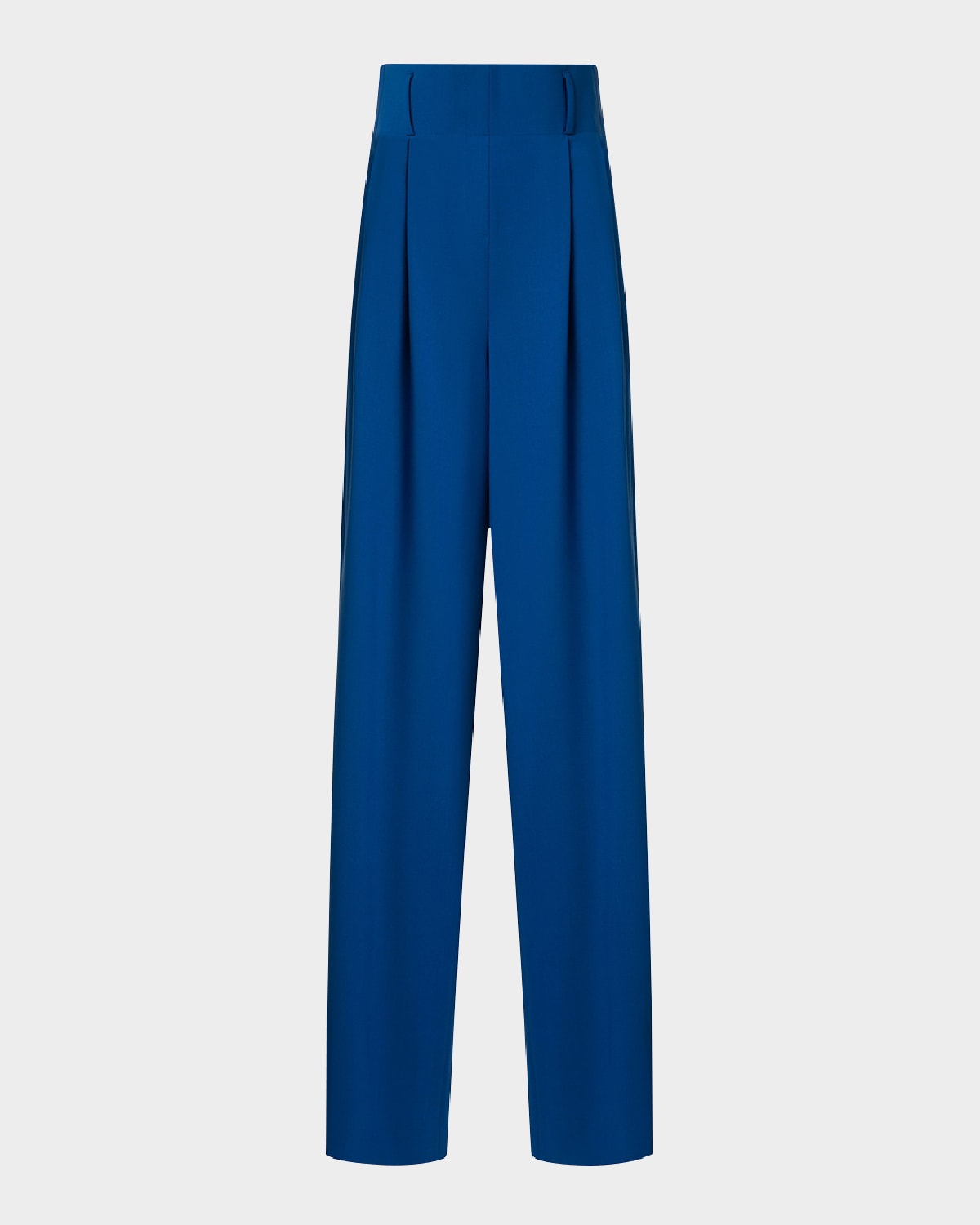 AKRIS PUNTO FLORINA WIDE LEG COOL WOOL PANTS 