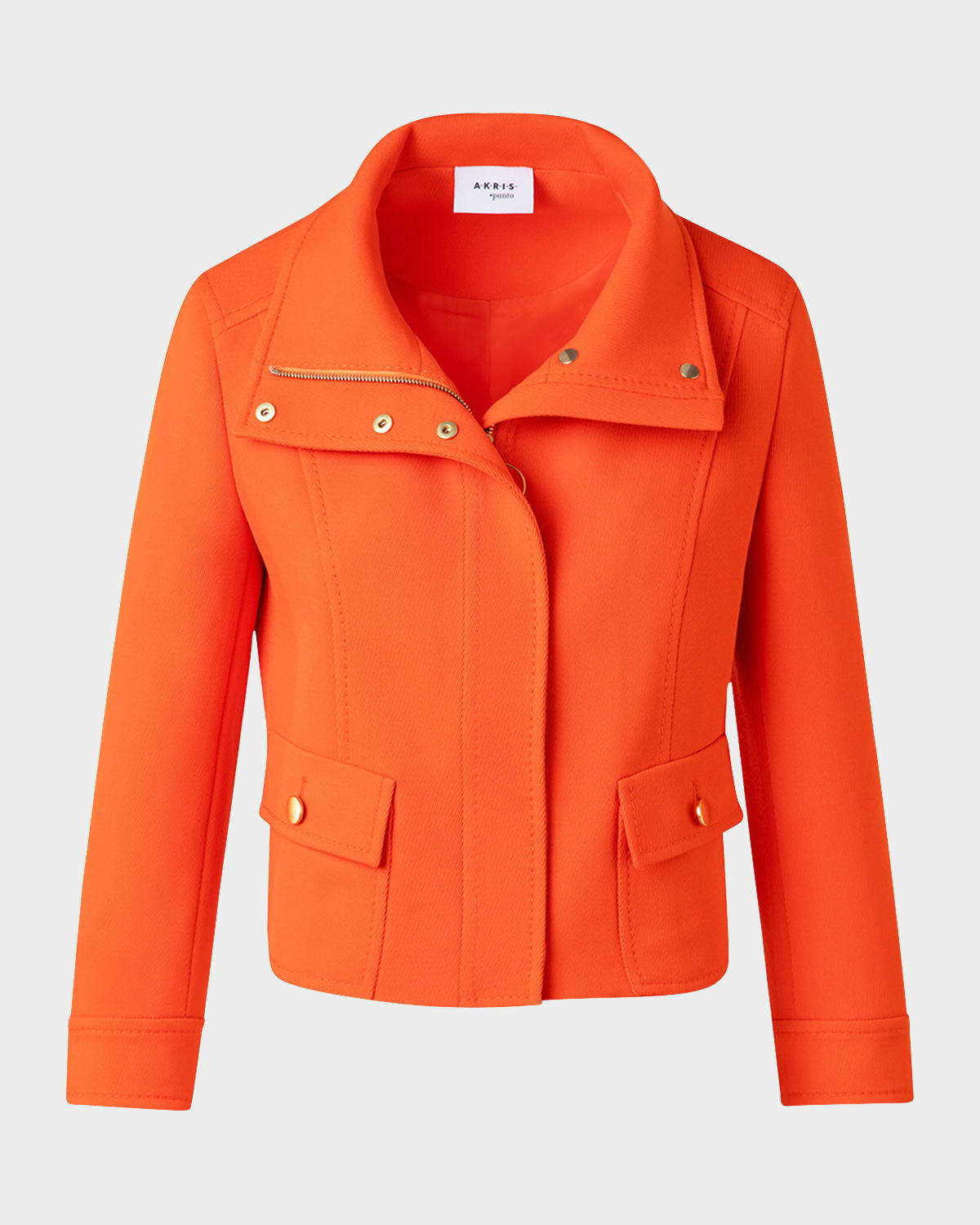 Fitted Wool Tricotine Jacket