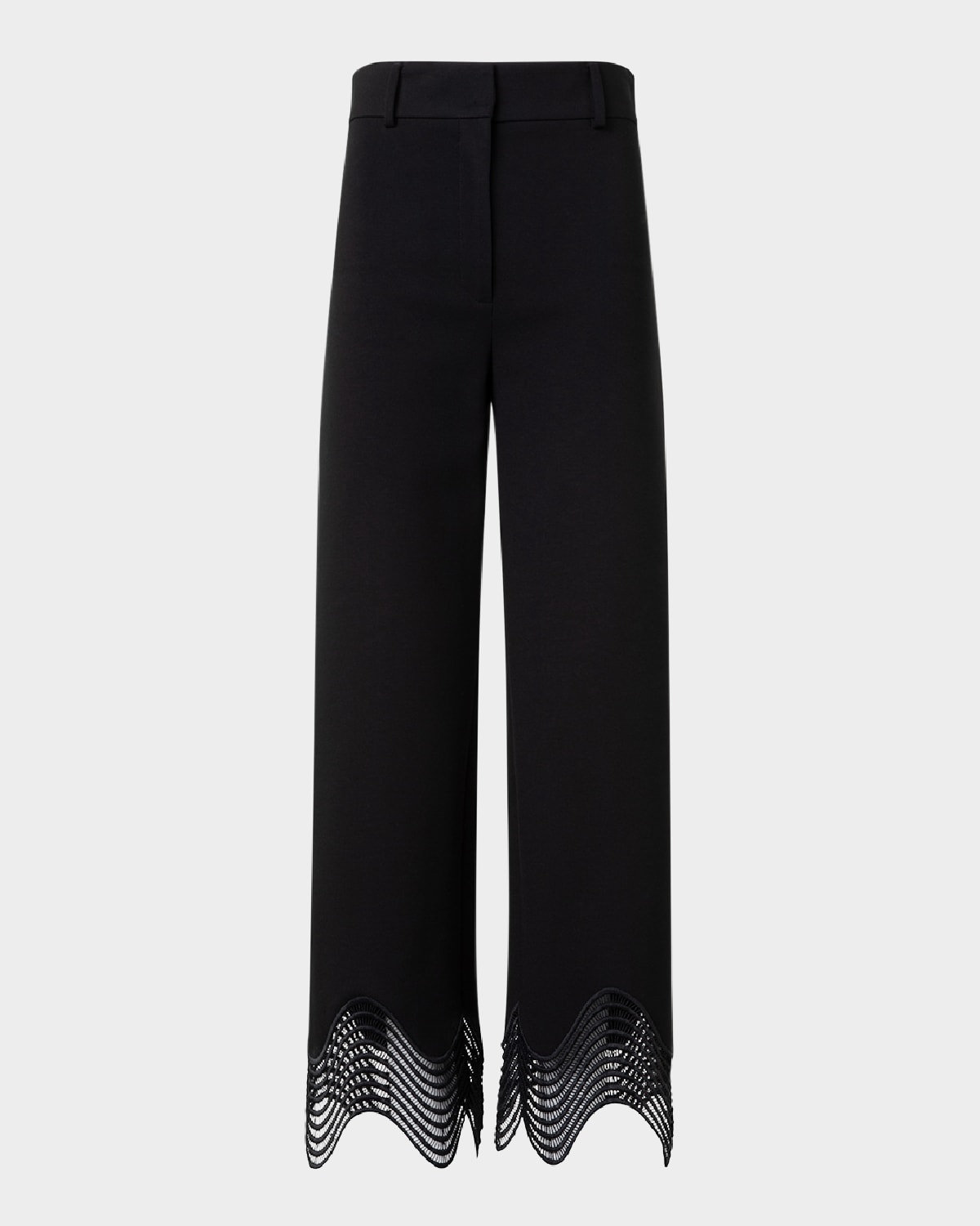 Chieko Waved Lace Wide Leg Jersey Pants