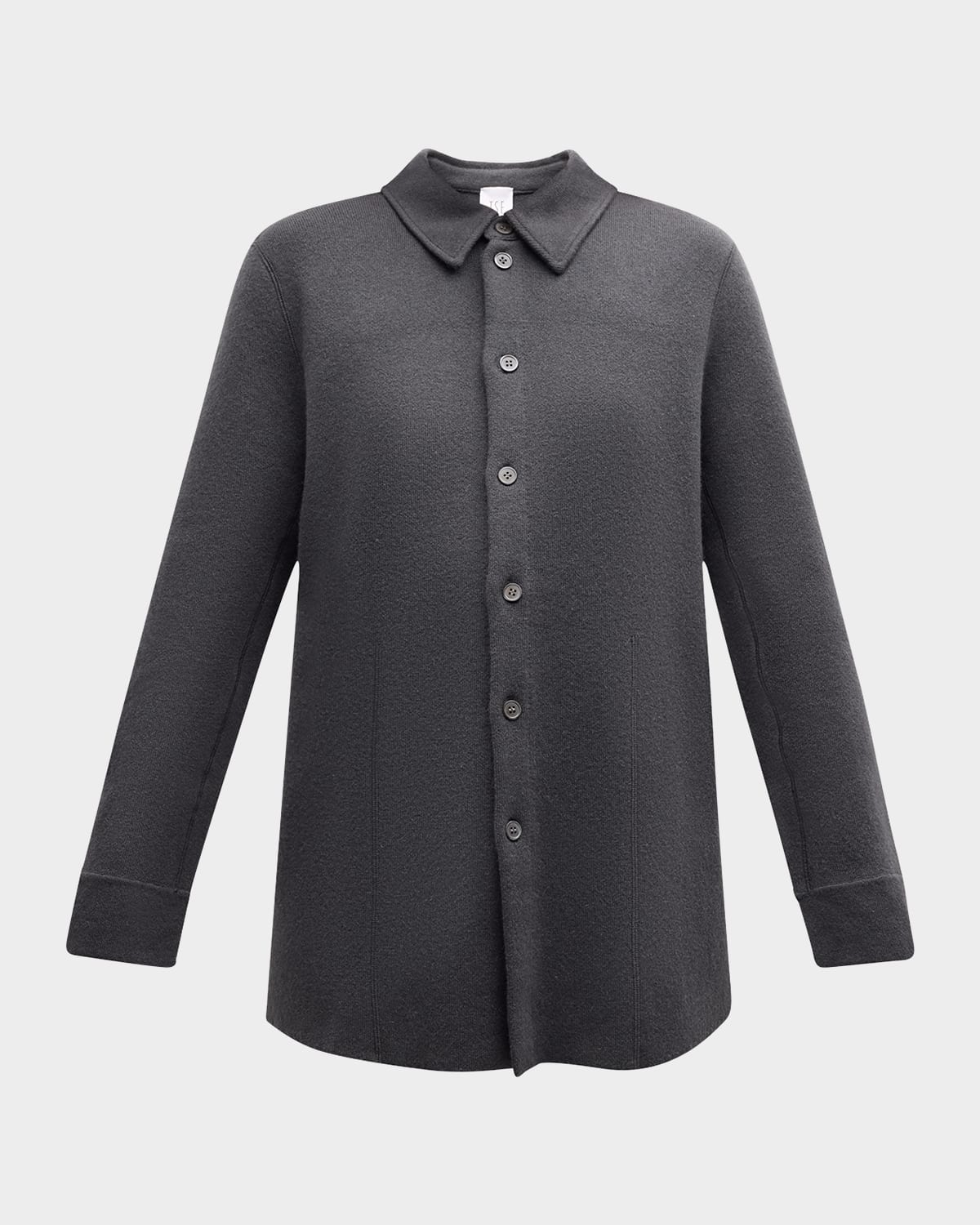 Cashmere Button-Down Knit Shirt