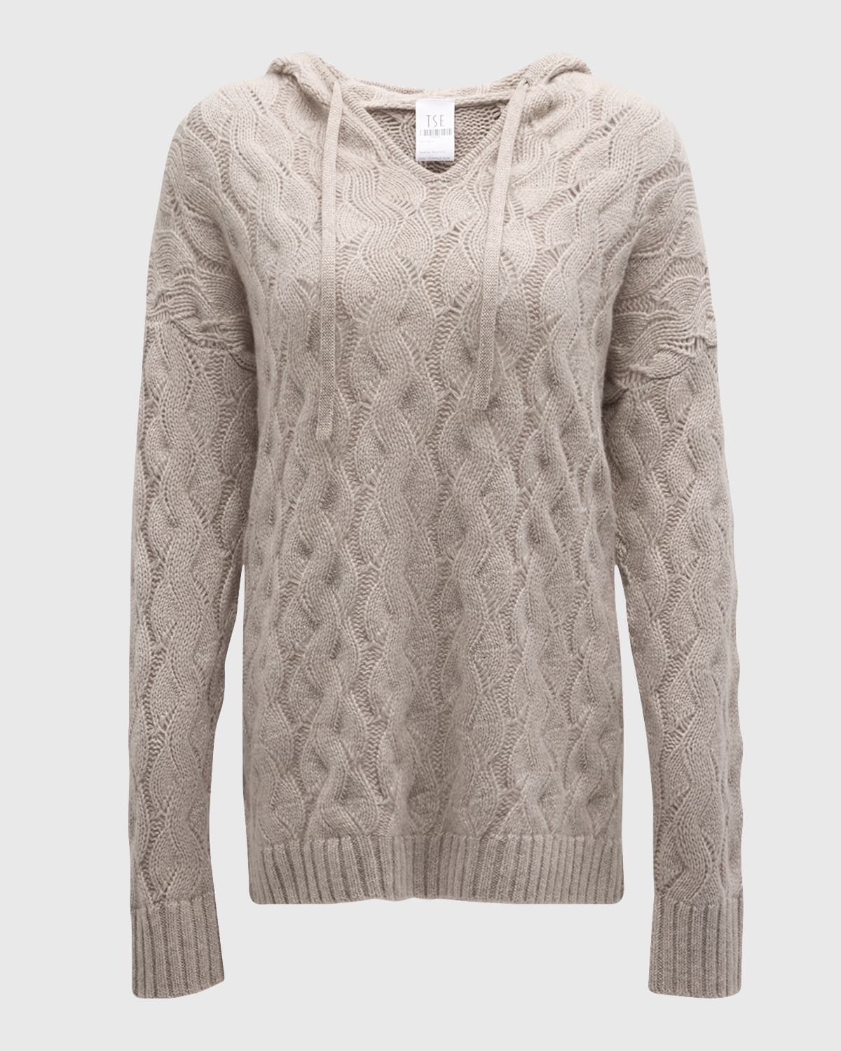 Cashmere Cable-Knit Hoodie