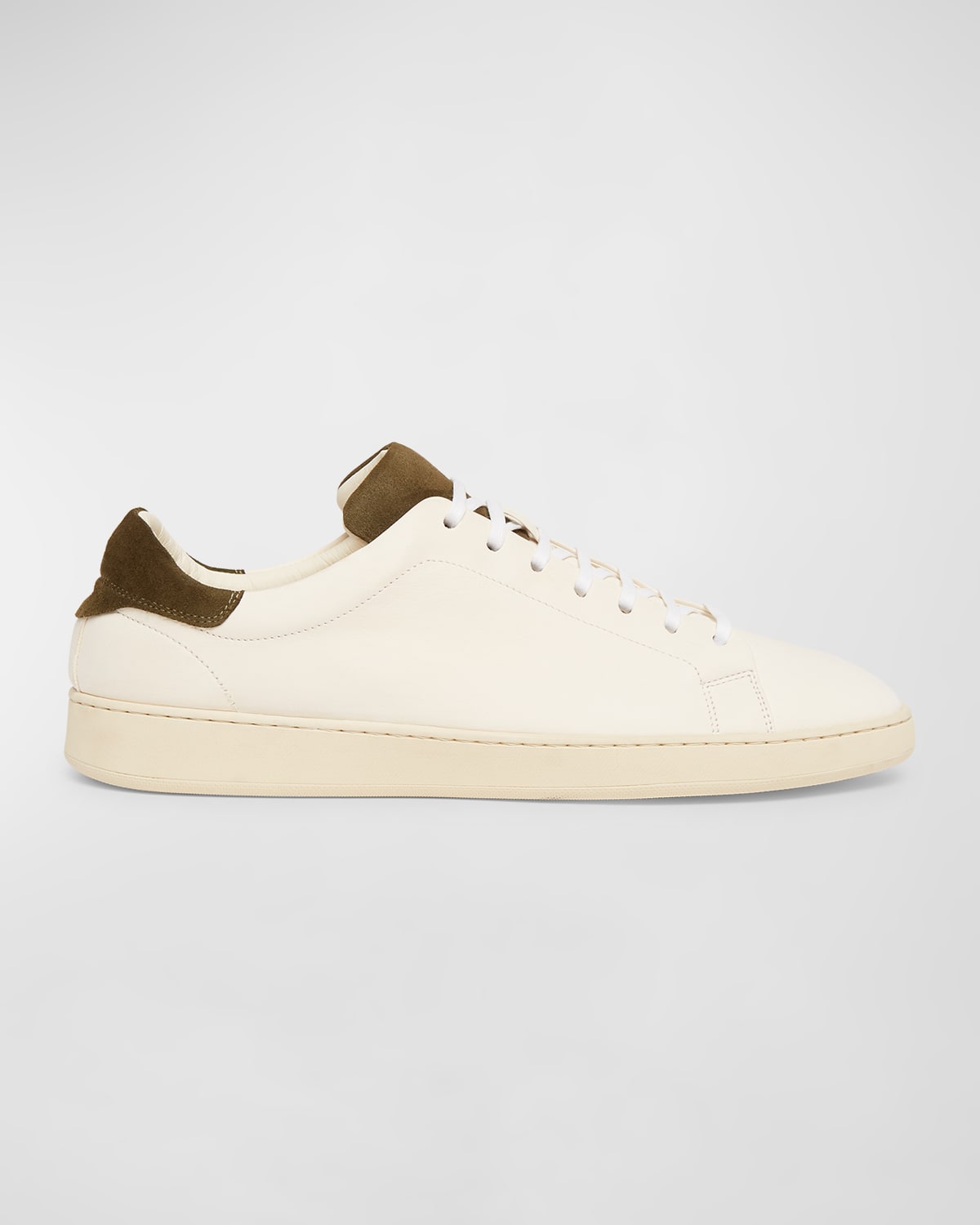 Men's Bicolor Leather Low-Top Sneakers