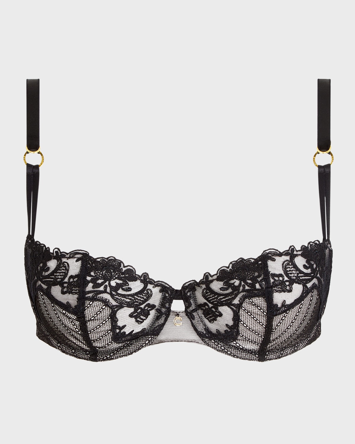 Chantelle Lace Demi Bra In Black