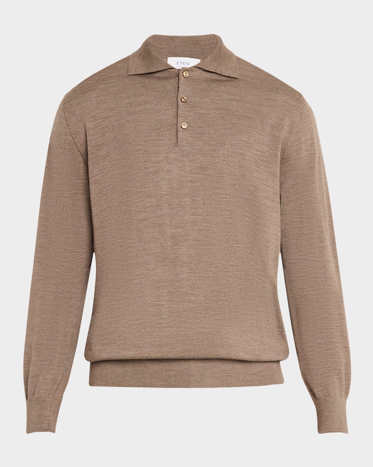 Men's Fine Knit Polo Sweater
