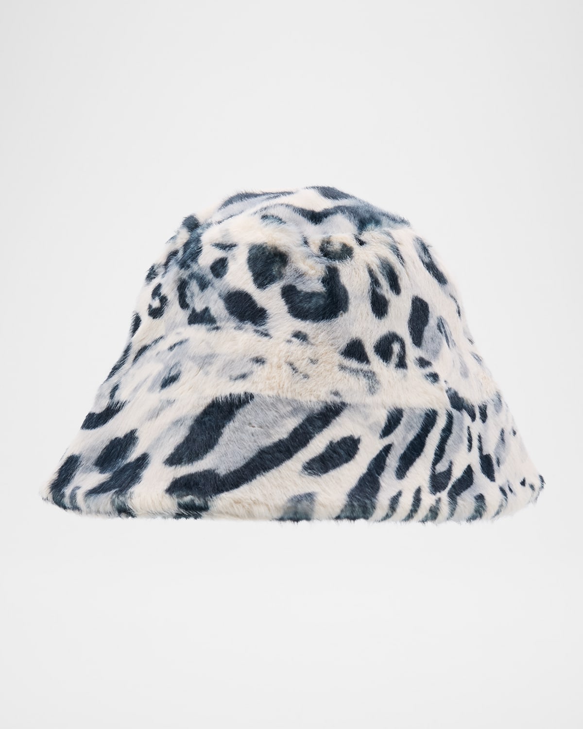 Adrienne Landau The Snow Leopard Faux Fur Bucket Hat In Snow Leopard