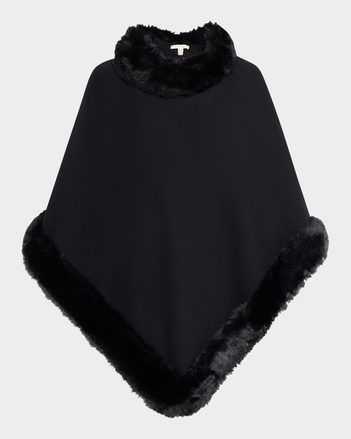 The Penny Poncho W/ Faux Fur Trim