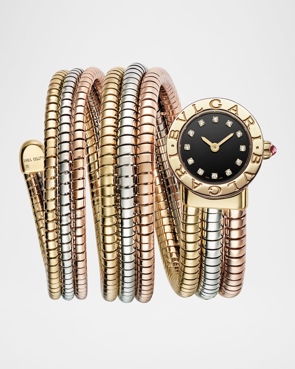 Tobugas 21mm 18K Gold Diamond Bracelet Watch