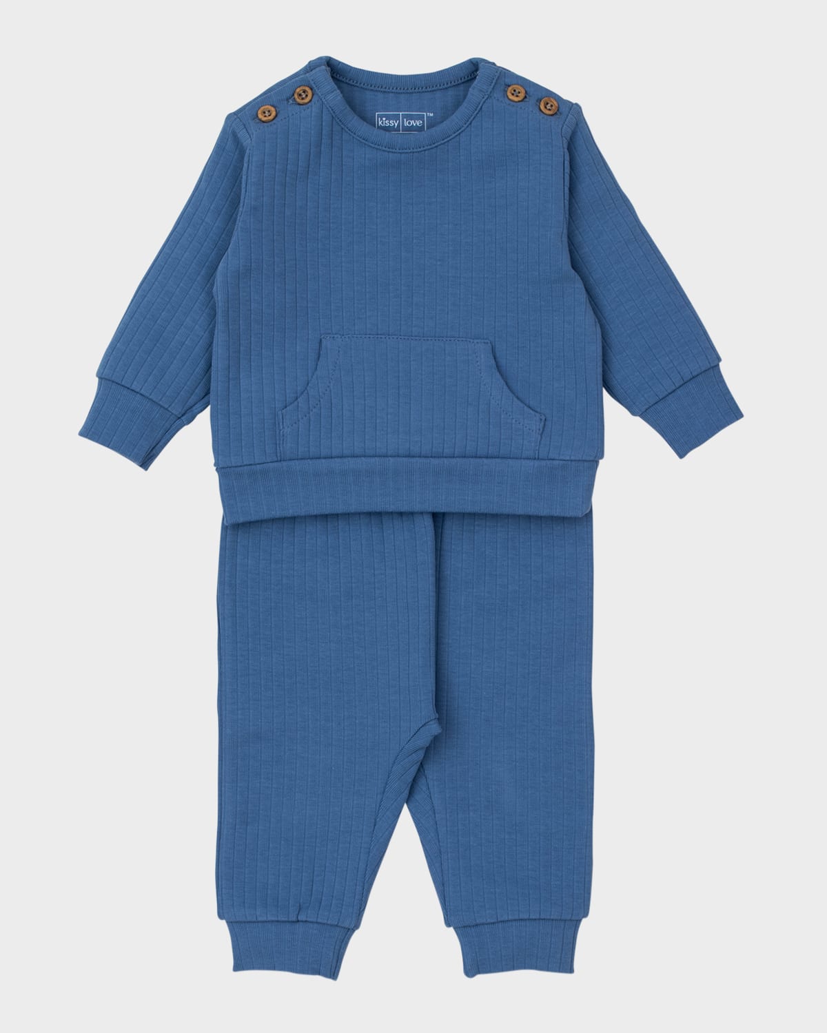 KISSY KISSY BOY'S HELICOPTER RESUCE TWO-PIECE RIBBED SET 