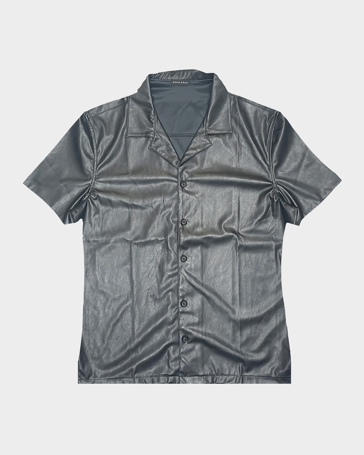 Men's Bond Faux-Leather Camp Shirt