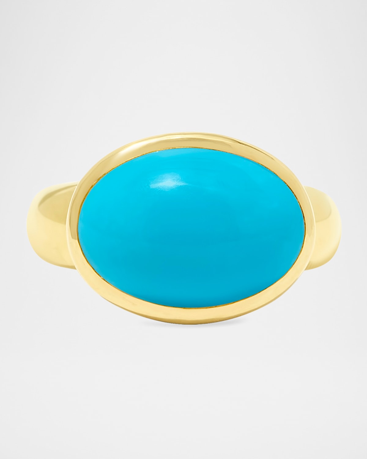 18K Yellow Gold Large Cabochon Gumdrop Statement Ring