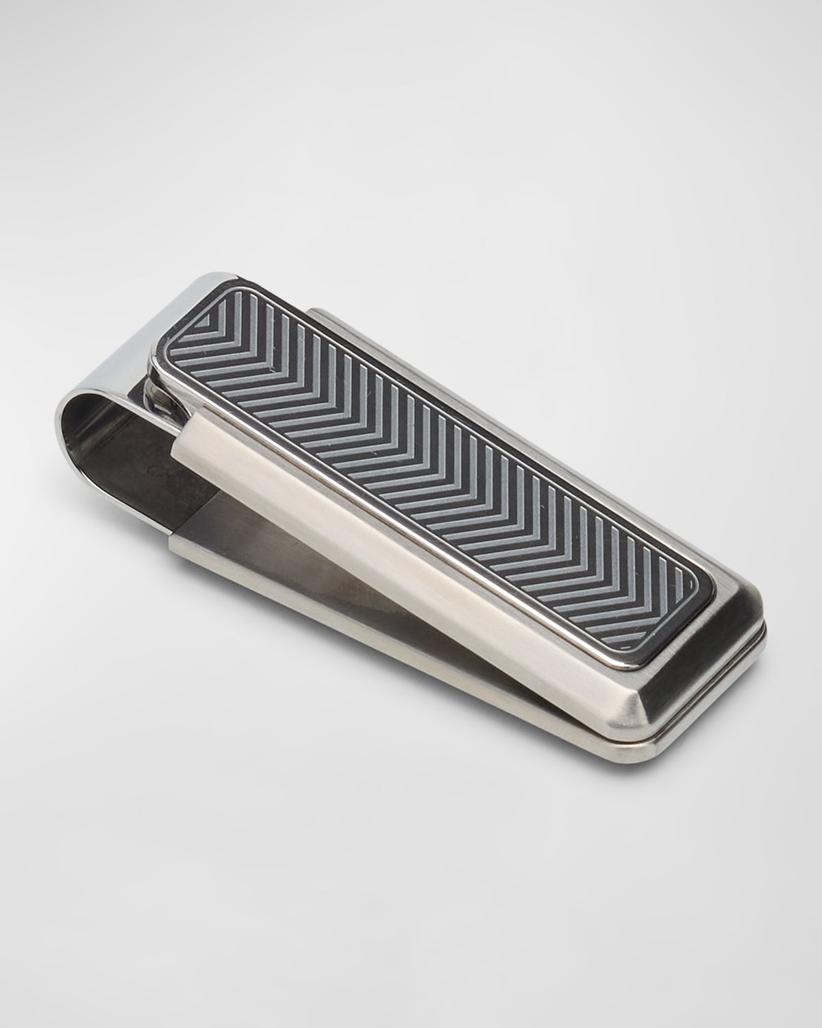 Men's Chevron Stainless Steel Money Clip