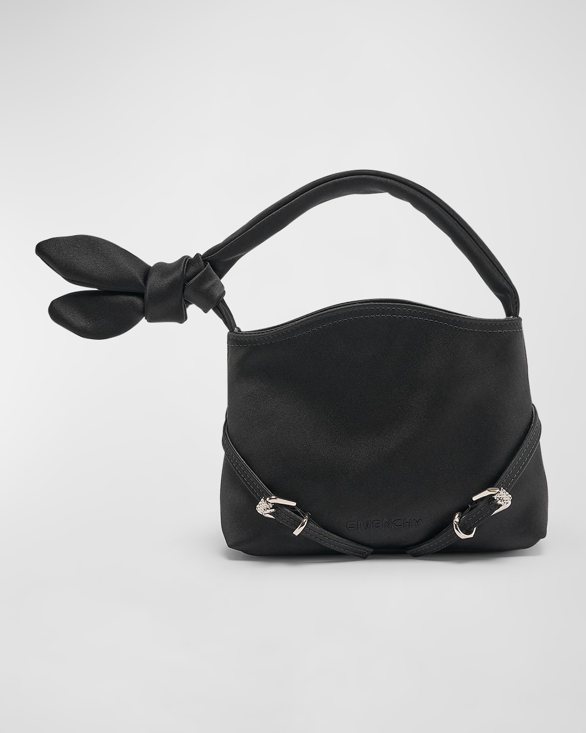 Givenchy Voyou Nano Bow Top-handle Bag In Fabric In Black