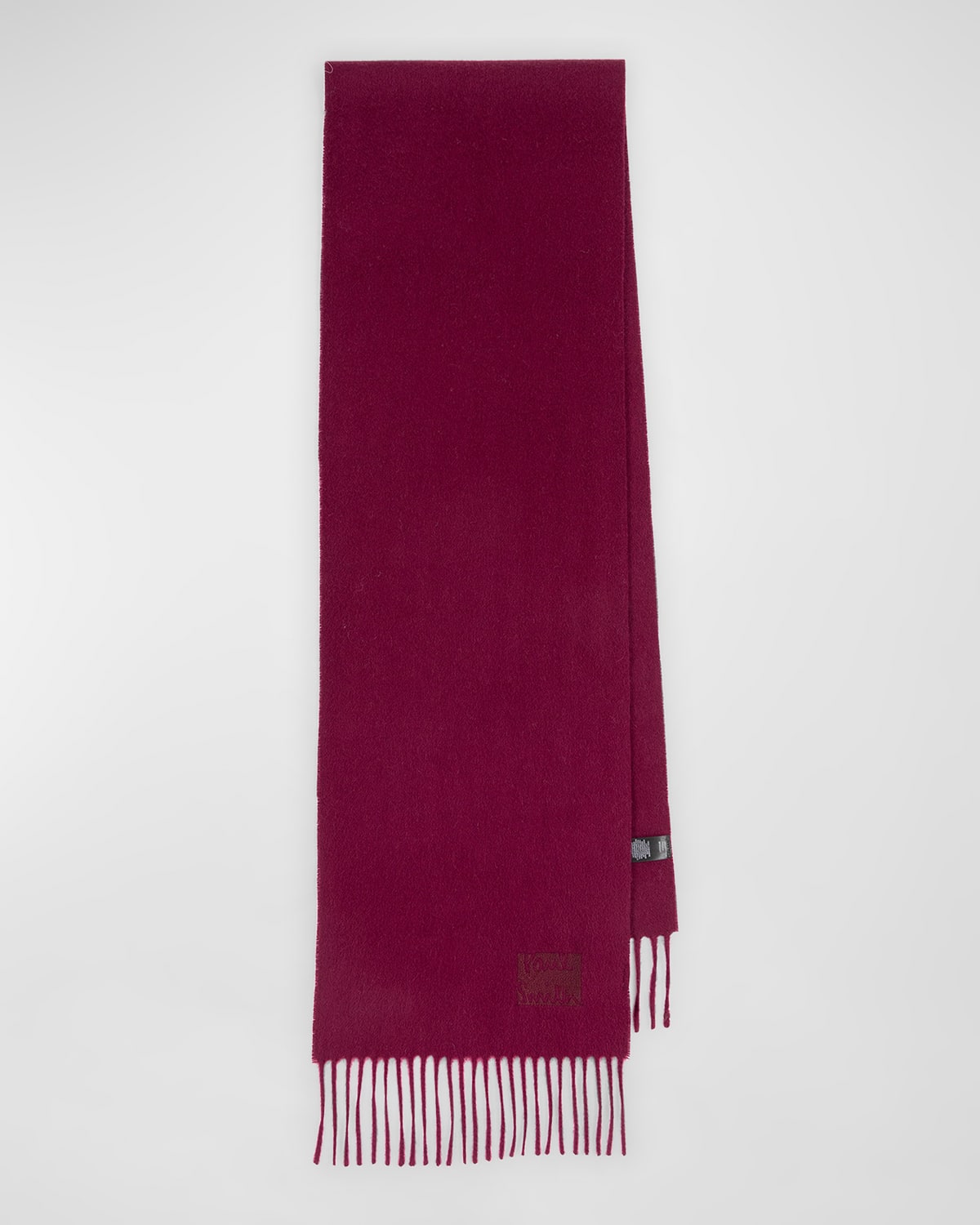 Men's Cashmere Micro-Logo Scarf