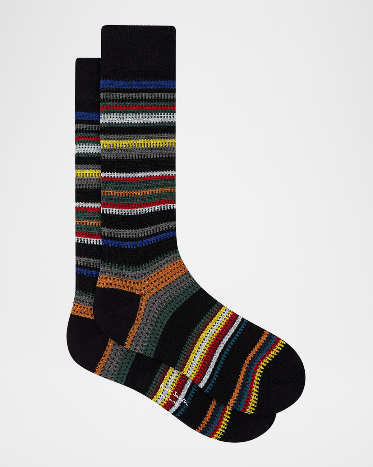 PAUL SMITH MEN'S HARVEY COTTON STRIPE CREW SOCKS 