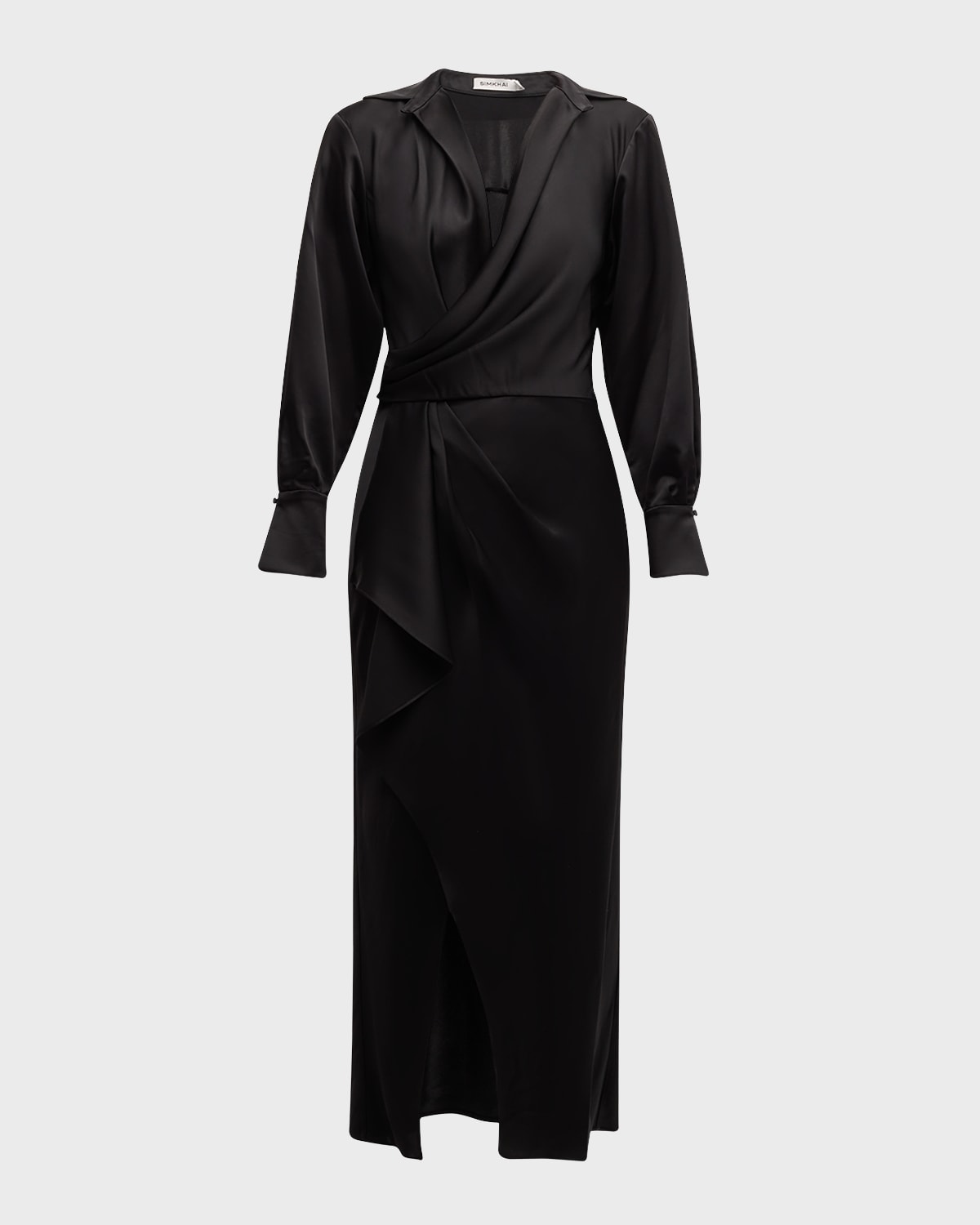 Simkhai Talita Draped Maxi Dress In Black