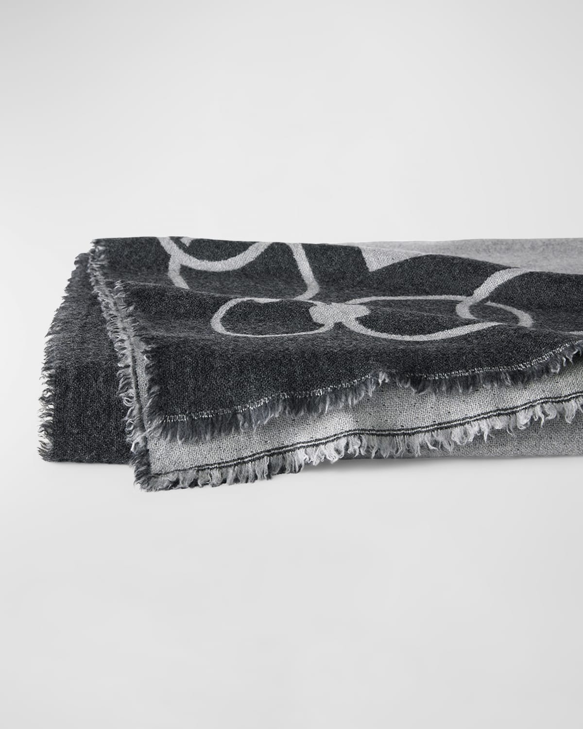 Sferra Eterna Decorative Throw, 51" X 71" In Grey