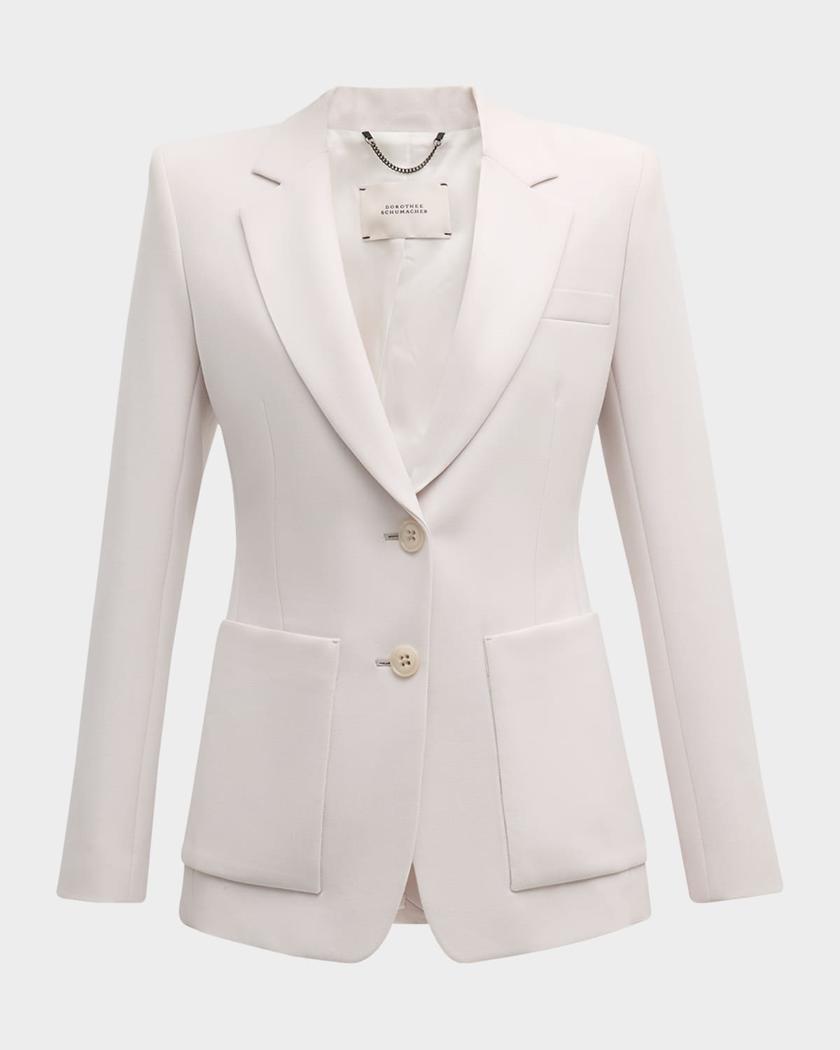 Shop Dorothee Schumacher Refreshing Ambition Single-breasted Blazer In Pearl Sand