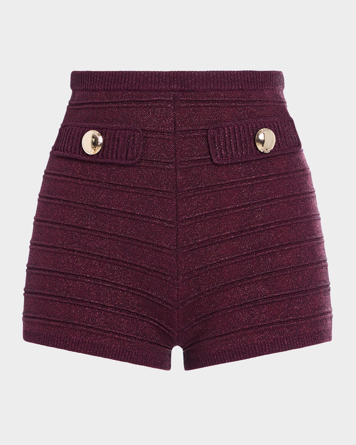 Retroféte Sandra Bandage Knit Shorts In Burgundy