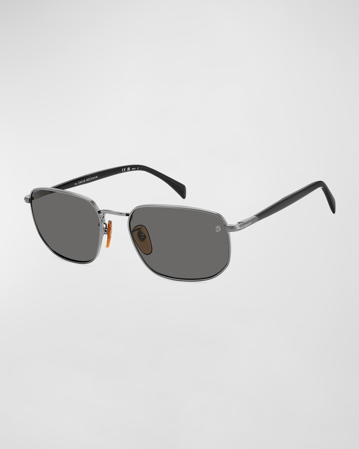 Men's Polarized Metal Rectangle Sunglasses