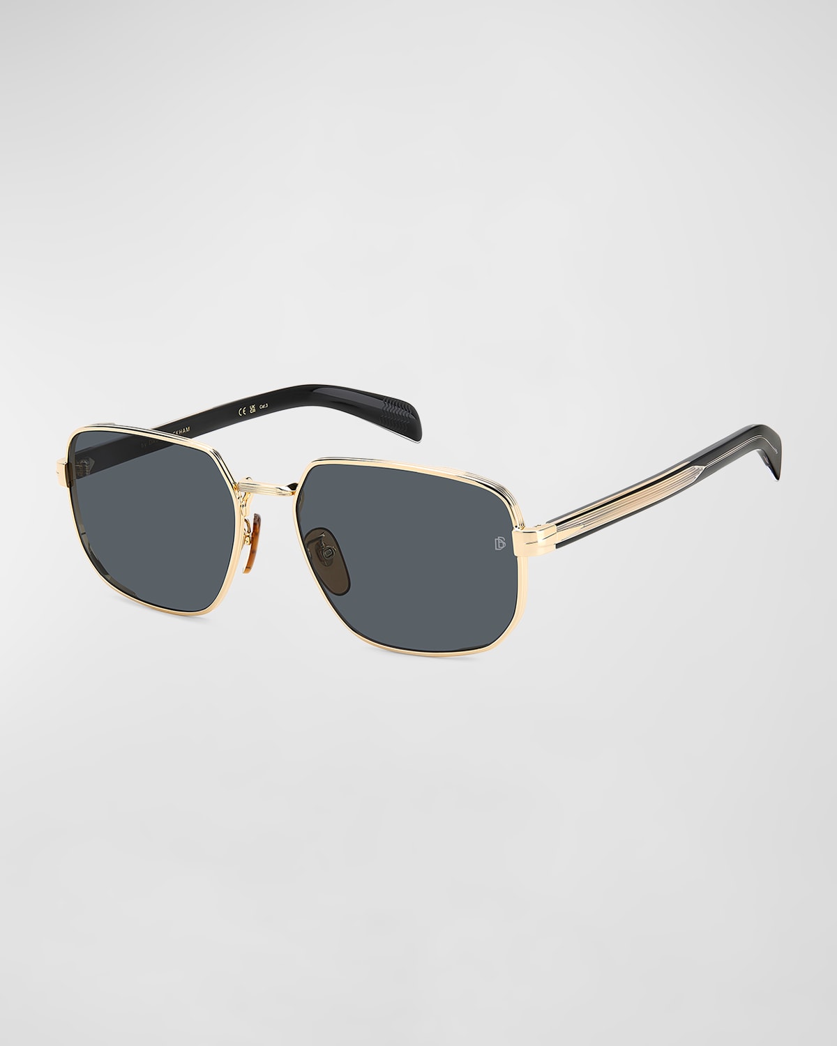 Men's Stainless Steel Rectangle Sunglasses