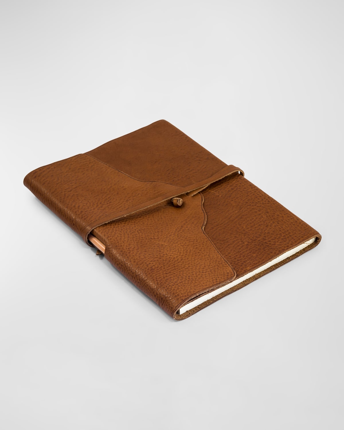 Giulio Giannini E Figlio Caravaggio Leather Tie Notebook, Brown