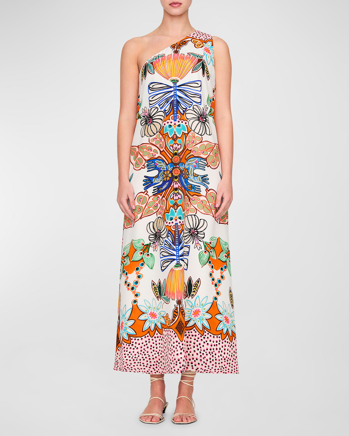 Jae One-Shoulder Floral-Print Maxi Dress