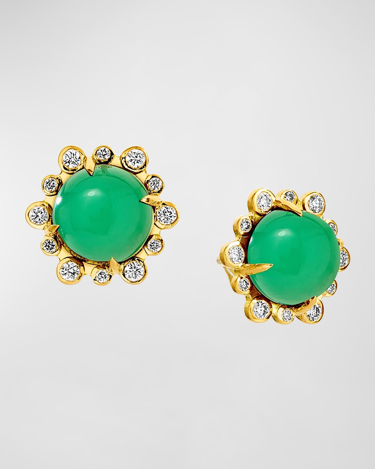 Baubles Earrings with Stone and Diamonds