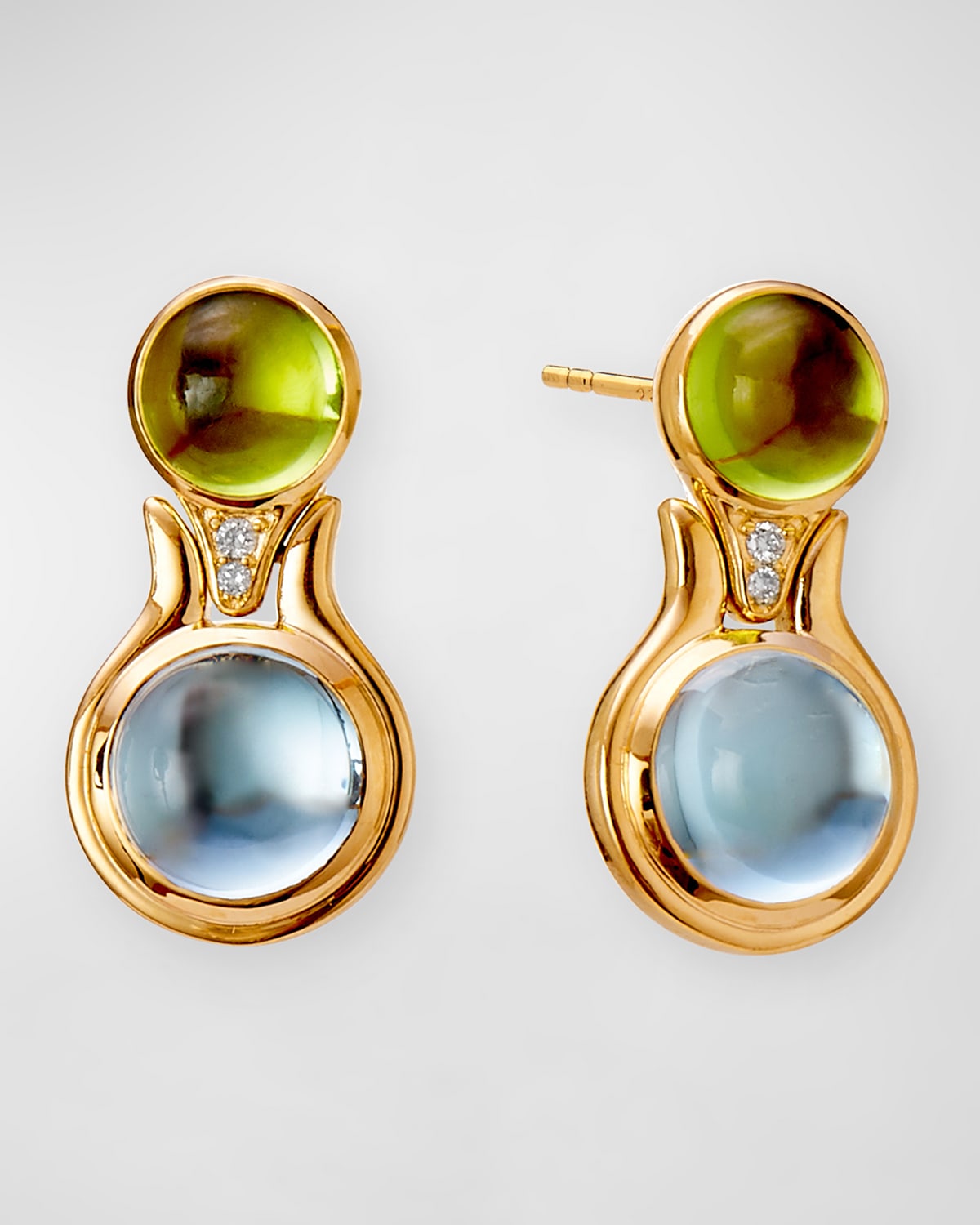 18K Candy Gemstone Drop Earrings