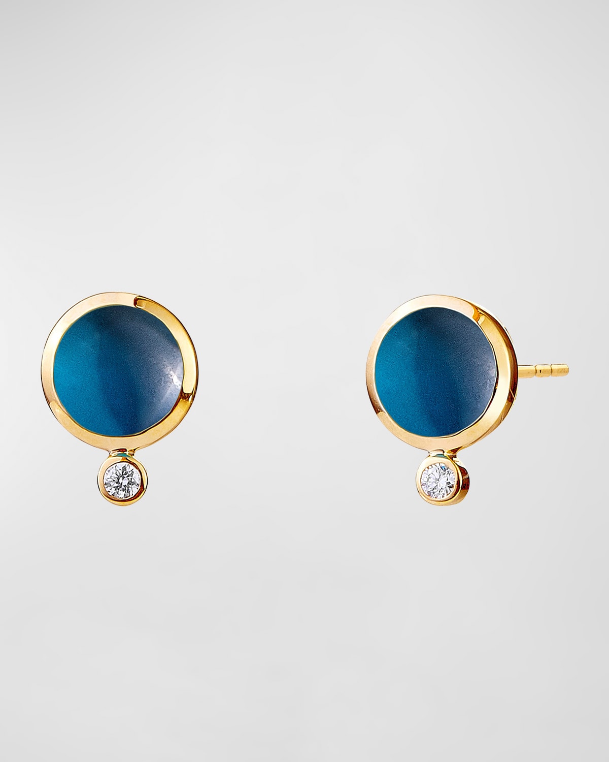 18K Yellow Gold Candy Stud Earrings