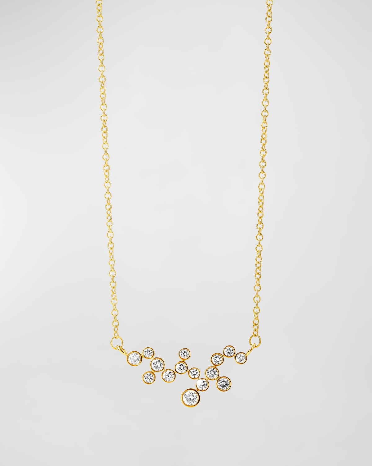 18K Champagne Diamond Bubbles Necklace