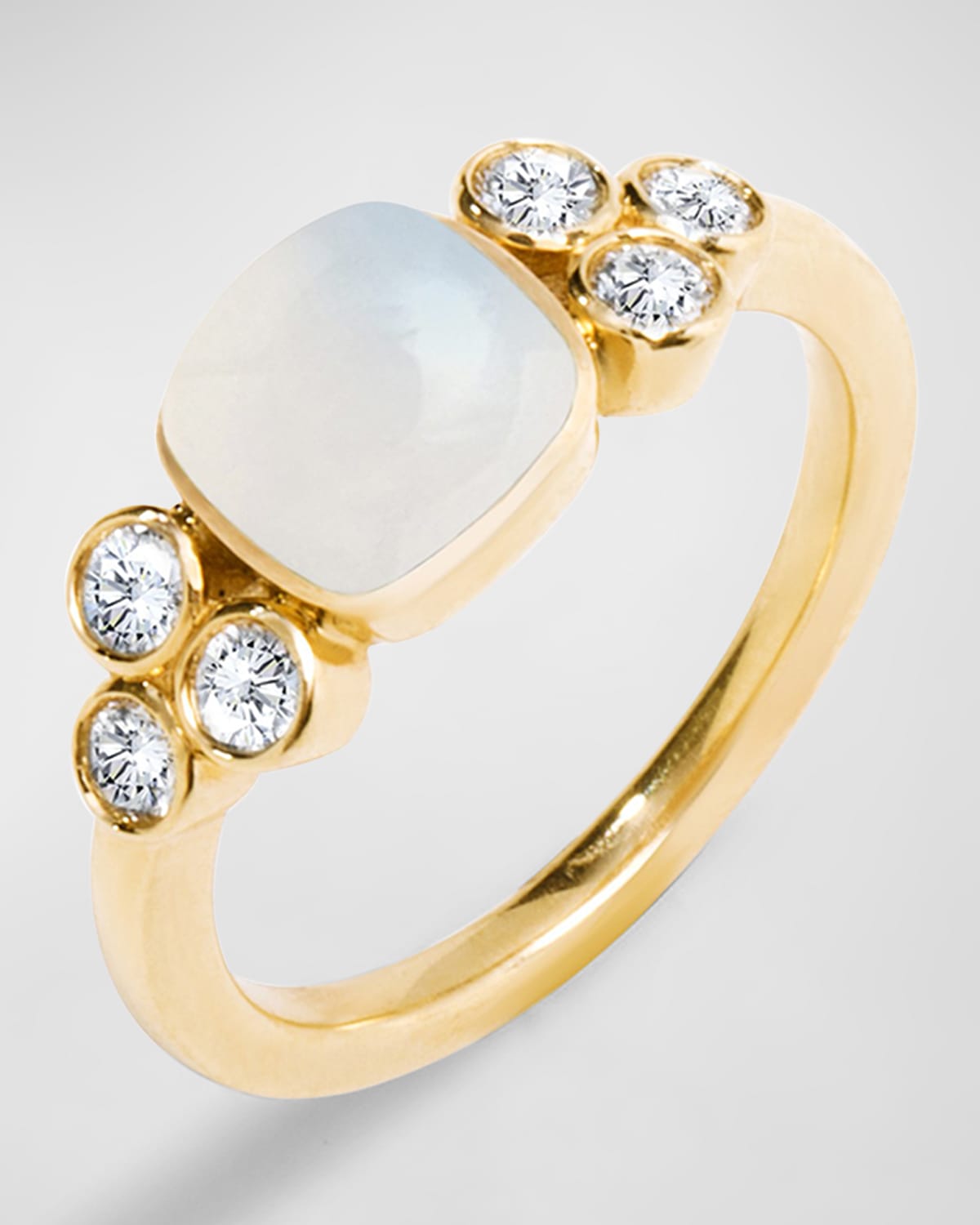 18K Yellow Gold Sugarloaf Mogul Ring, Size 6.5