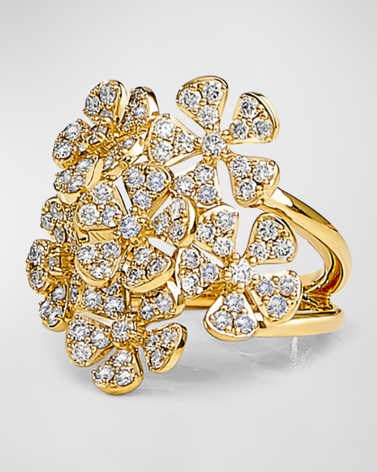 Jardin Diamond Flower Bunch Ring, Size 7