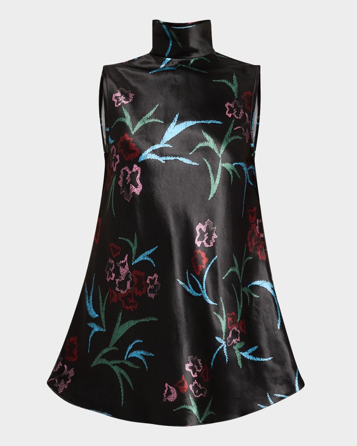 Giorgio Armani Linen And Silk Floral Print Blouse In Blackmulti