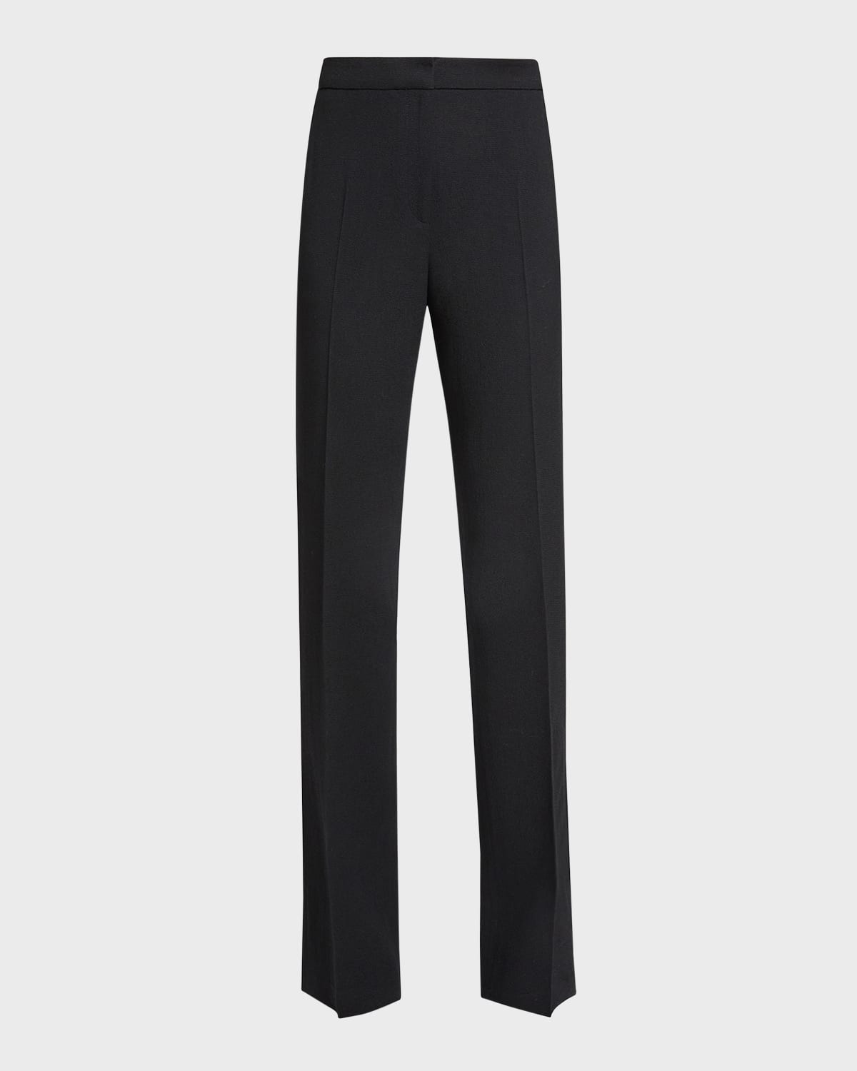 Santorelli Amara Straight-leg Crepe Pants In Black