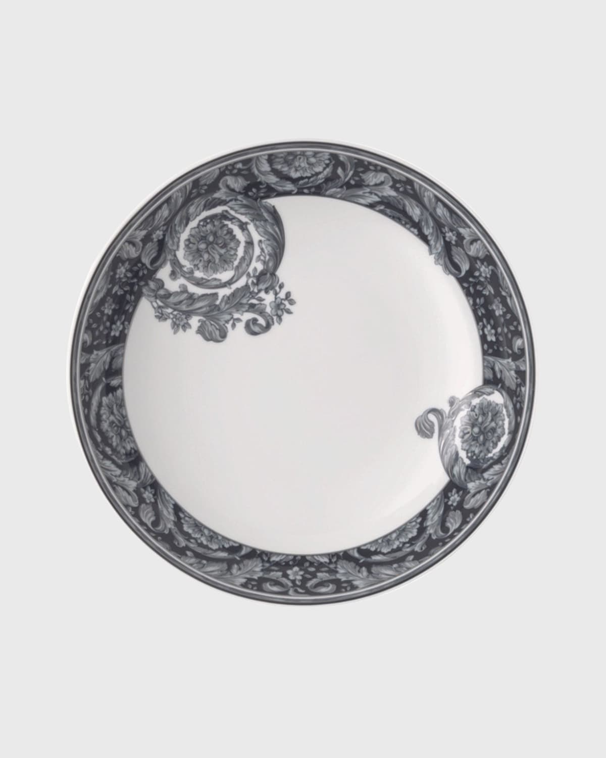 Versace X Rosenthal Barocco Haze Rimmed Soup Plate In Haze