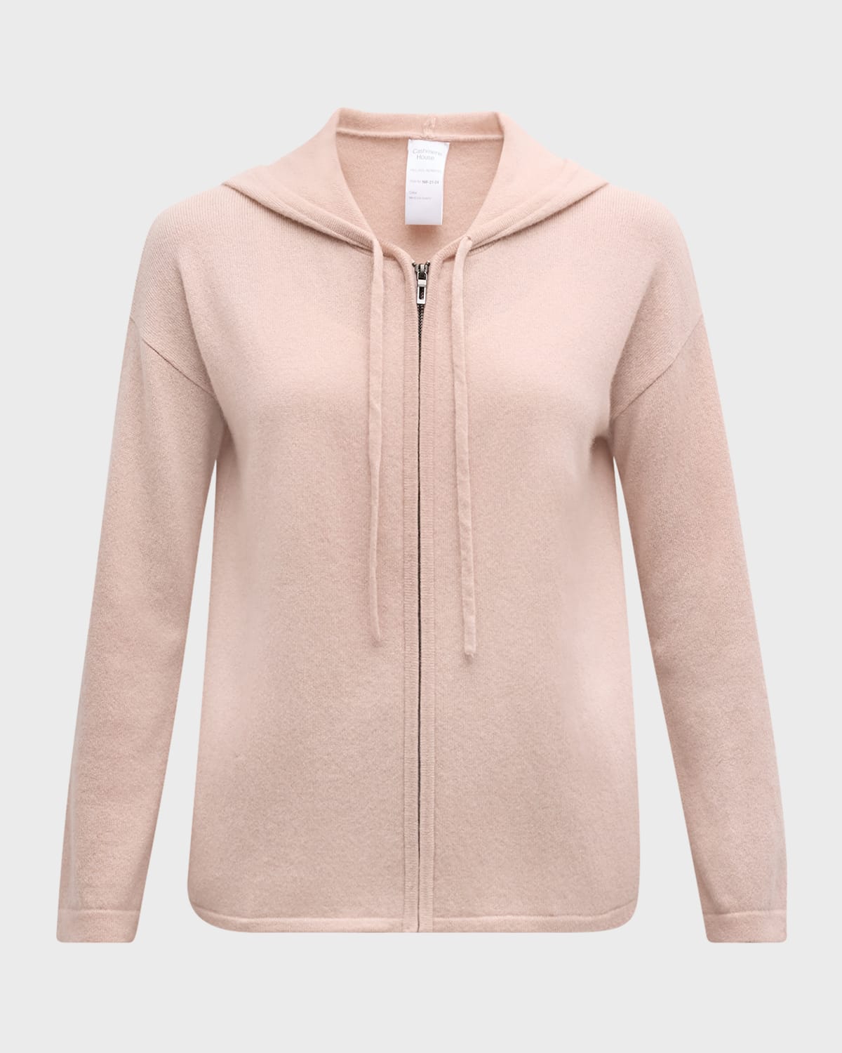 Cashmere Zip-Front Hoodie