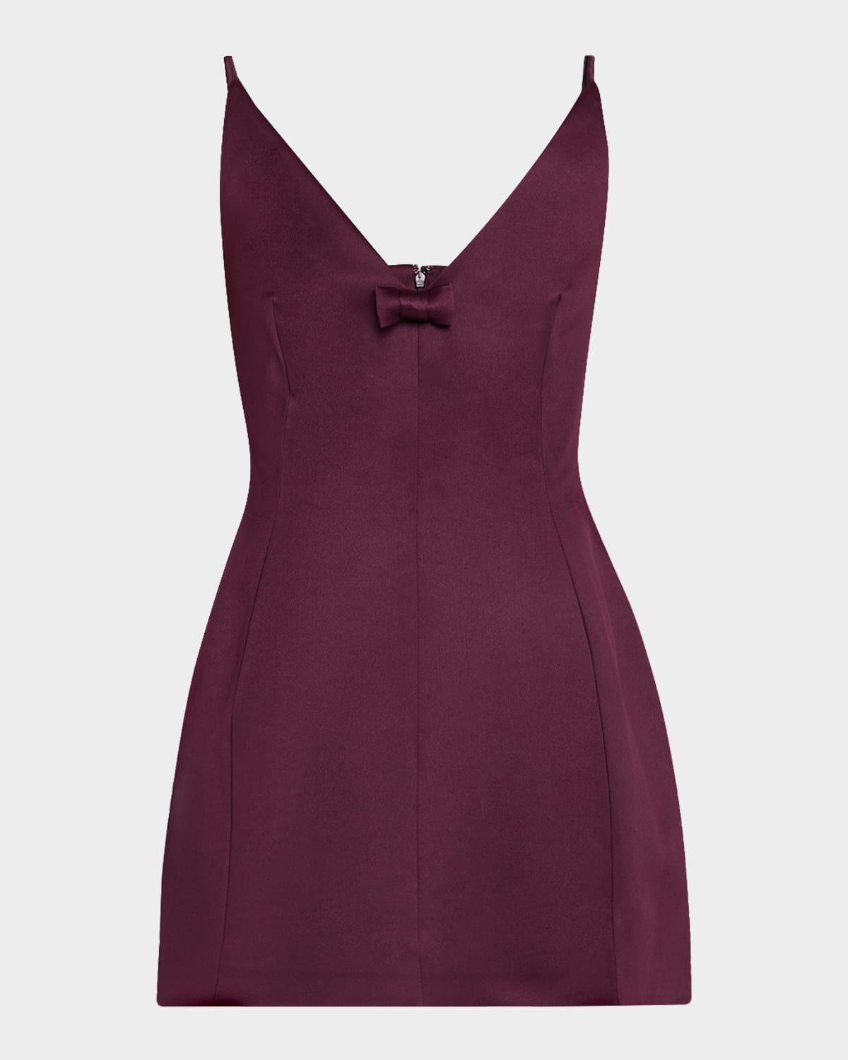 Marc Jacobs Satin Bow Mini Dress In Brown